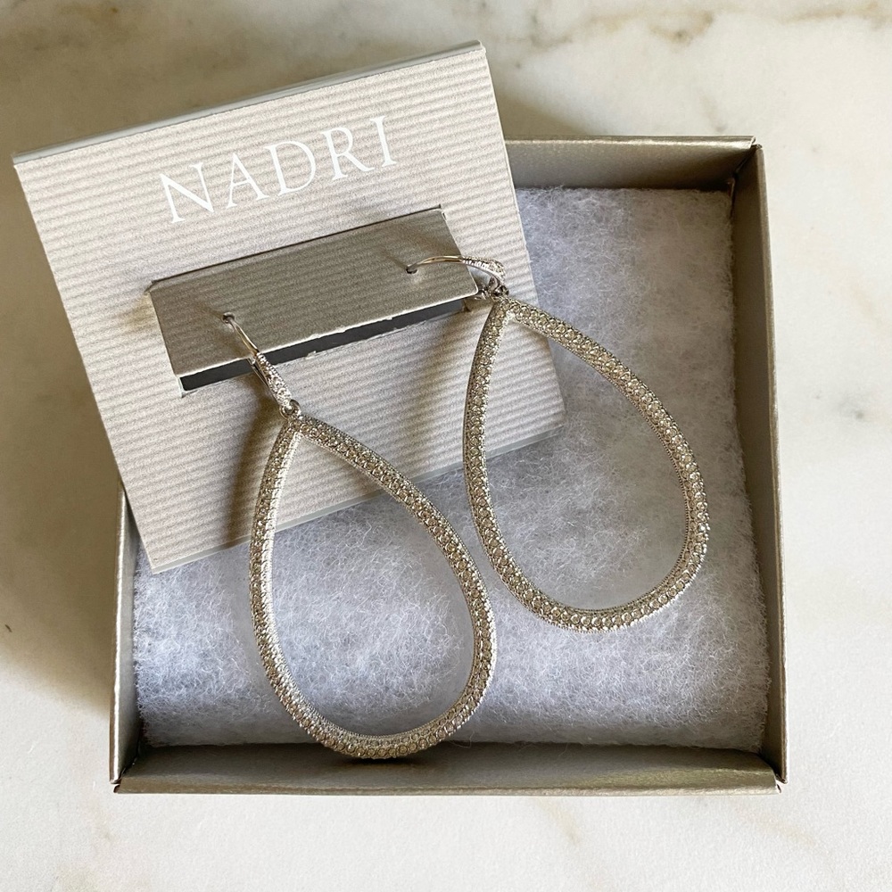 Nadri Open Teardrop Earrings
